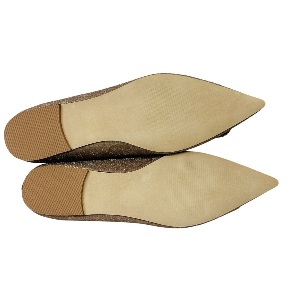 Women's Steve Madden Tink Color Gold Pointy Ballet Flat Size 8M NWB - Picture 10 of 13